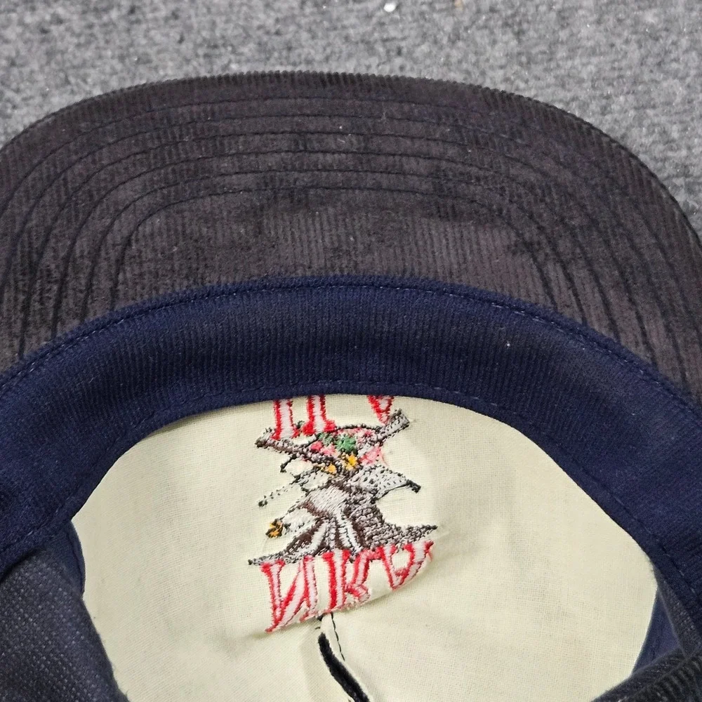 Vintage NRA ILA Corduroy Hat Strapback Navy Blue Eagle Embroidered Style Cap 80s